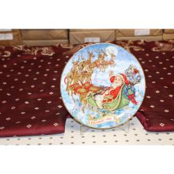 Avon 1993 Christmas Plate w 22K Gold Trim Special Christmas Delivery Vintage