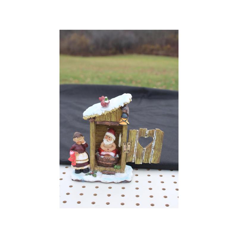 Very Cute Holiday Christmas Santa Claus Taking A Bath Figure Knickknack