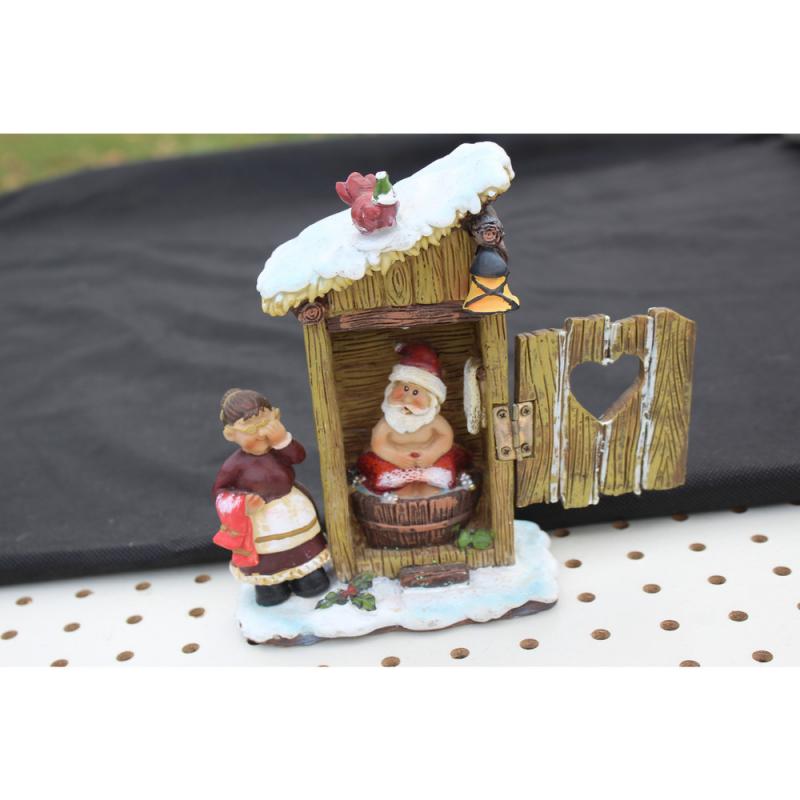 Very Cute Holiday Christmas Santa Claus Taking A Bath Figure Knickknack