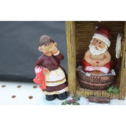 Very Cute Holiday Christmas Santa Claus Taking A Bath Figure Knickknack