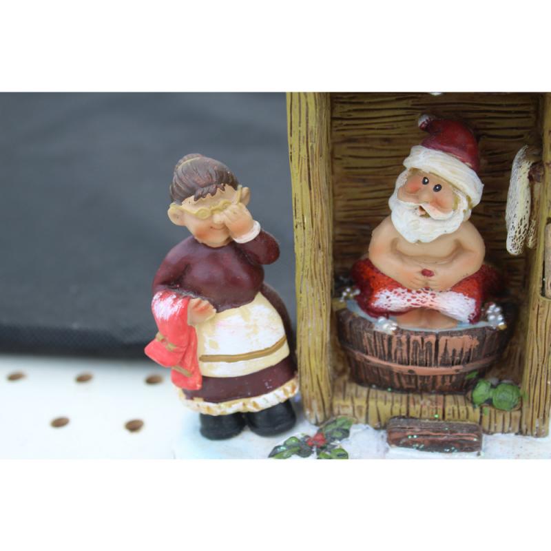 Very Cute Holiday Christmas Santa Claus Taking A Bath Figure Knickknack