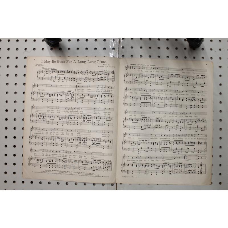 1917 - I may be gone for a long long time - Sheet Music