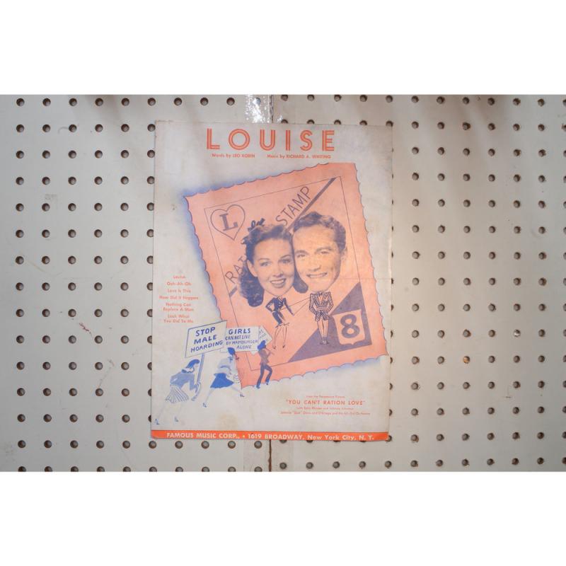 1929 - Louise you can't ration love - Sheet Music