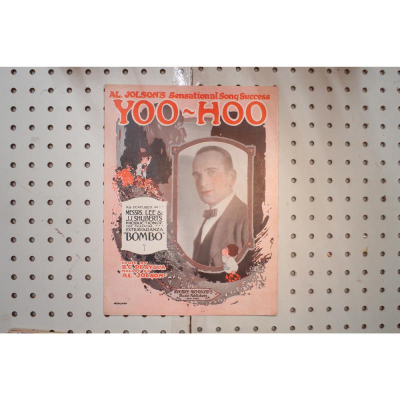 1921 - AL Jolson yoo hoo bombo - Sheet Music