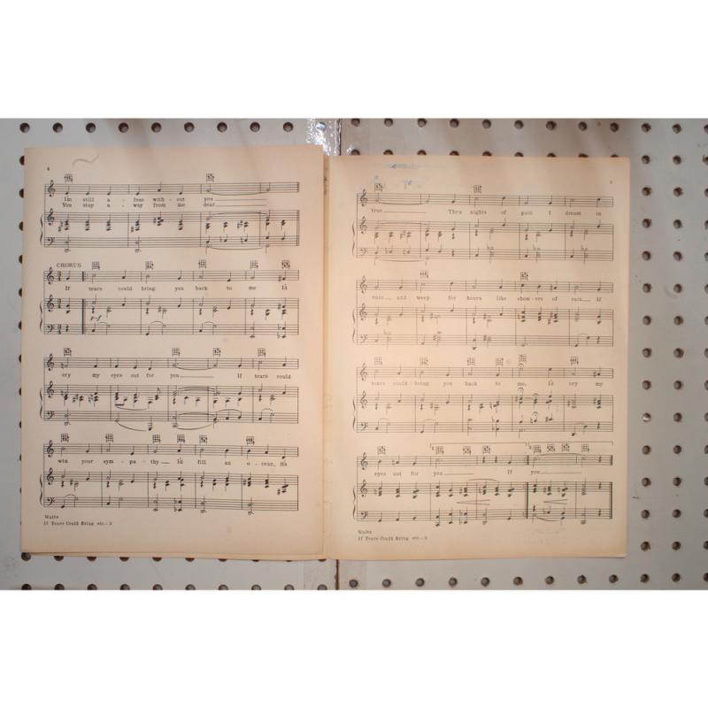 1926 - If tears could bring you back to me - Sheet Music