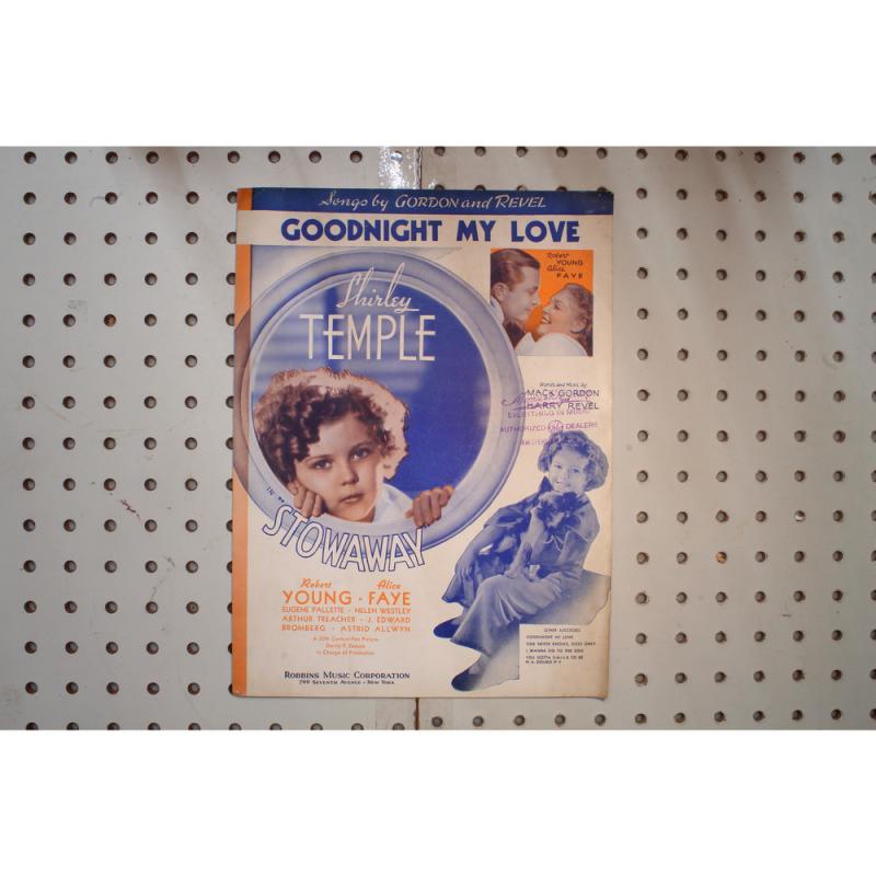 1936 - Good night my love Shirley Temple - Sheet Music