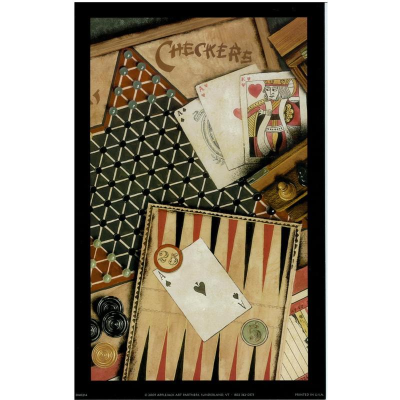 (7 x 11) Art Print DA0214 Applejack Art Partners Checkers