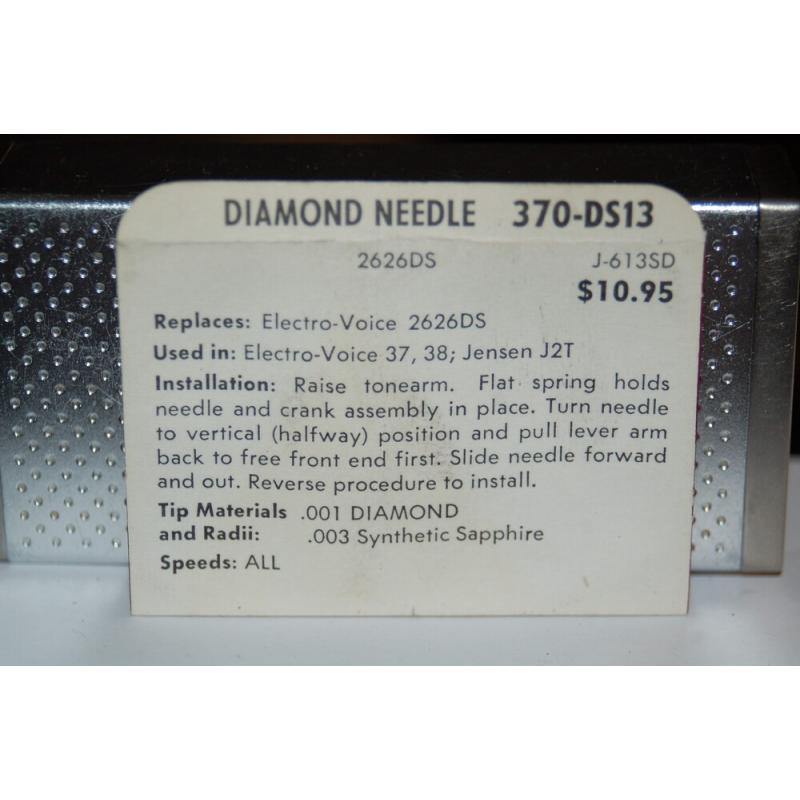 370-DS13 Pfanstiehl Diamond Needles Stylus Cartridge  #148 Original Package