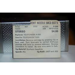 842-SS73 Pfanstiehl Diamond Needles Stylus Cartridge  #558 Original Package