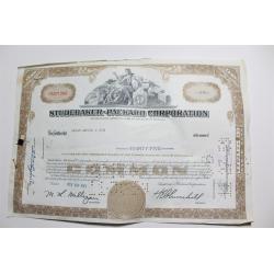 1959 Studebaker-Packard Corporation Stock Certificate 35 Shares Y0201968