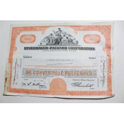 1959 Studebaker-Packard Corporation Stock Certificate 10 Shares P01822