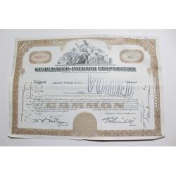 1959 Studebaker-Packard Corporation Stock Certificate 10 Shares Y0203771