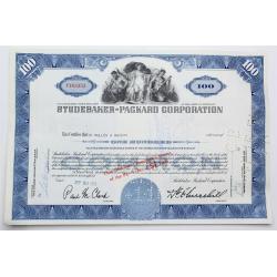 1958 Studebaker-Packard Corporation Stock Certificate - Y163353 - 100 Shares