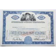 1958 Studebaker-Packard Corporation Stock Certificate - Y150879 - 100 Shares