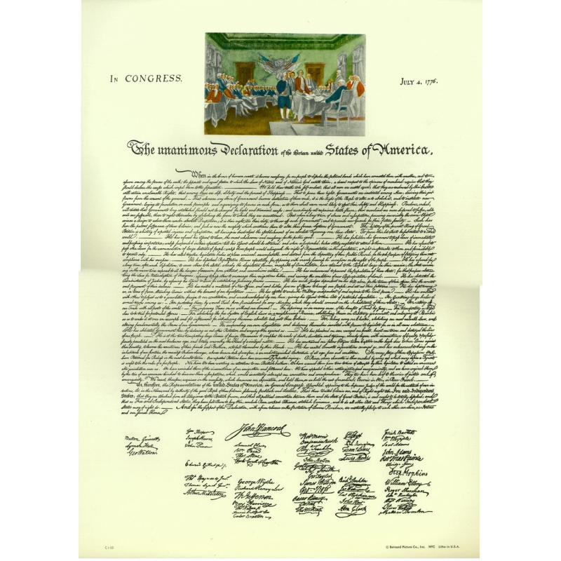 (12 x 16) Art Print CI55 Currier and Ives The Unanimous Decloration of the Thirt