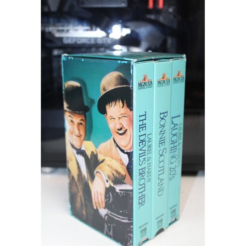 Laurel & Hardy Collection - Box Set - 3 Tape Collection VHS  
