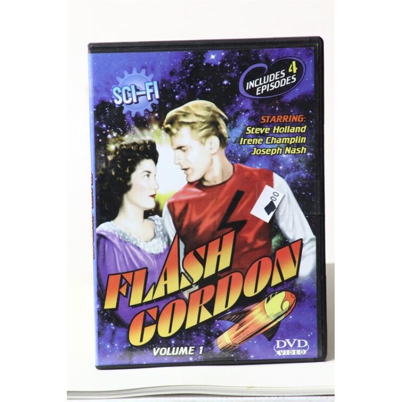 5845: DVD Flash Gordon Volume 1  4 Episodes Steve Holland Irene 